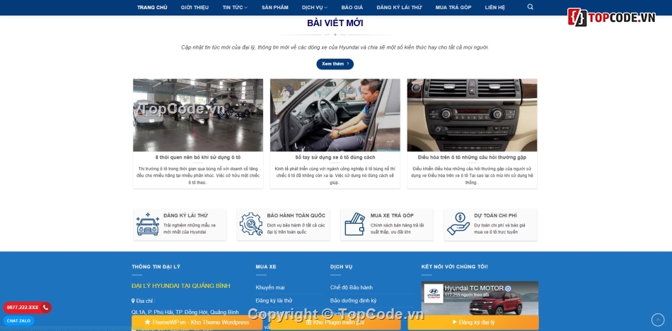 bán xe,Hyundai,share code,wordpress,theme
